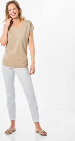 Top mit effektvollem Glanz - goldfarben - Gr. 25 von Goldner Fashion