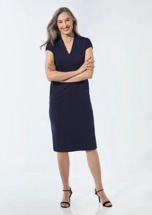 Jerseykleid - marine - Gr. 38 von Goldner Fashion