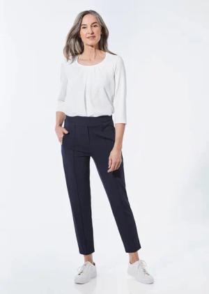Weite Hose SARA aus Viskose-Jersey - marine - Gr. 44 von Goldner Fashion