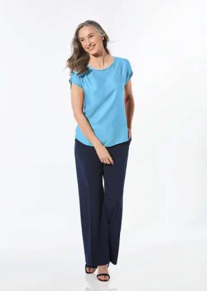 Bluse mit Glitzersteinen - türkis - Gr. 21 von Goldner Fashion