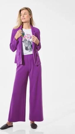 Jersey-Blazer - aubergine - Gr. 25 von Goldner Fashion