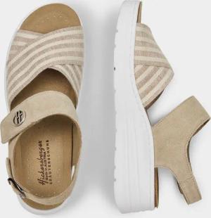 Sandale mit weichen Stretchbändern - beige - Gr. 42 von Goldner Fashion