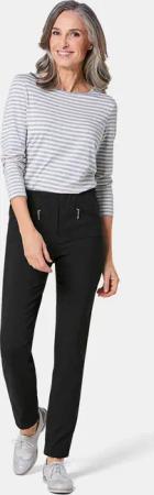 Bengalinhose LOUISA mit Reißverschlusstaschen - schwarz - Gr. 255 von Goldner Fashion