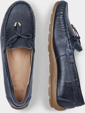 Mokassins mit Zierschleife - marine - Gr. 41,5 von Goldner Fashion