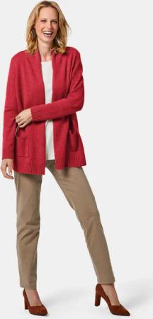 Strickjacke aus Merinowolle - rot - Gr. 25 von Goldner Fashion