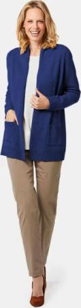 Strickjacke aus Merinowolle - marine - Gr. 22 von Goldner Fashion
