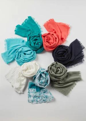 Tuch in leichter Qualität - marine - Gr. Einheitsgröße von Goldner Fashion