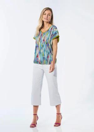 Shirt aus Effektgarn - bunt / gemustert - Gr. 20 von Goldner Fashion