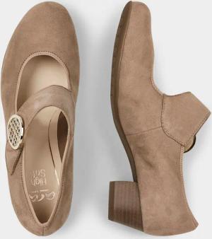 Pumps mit verstellbarem Klettriemen - beige - Gr. 38,5 von Goldner Fashion