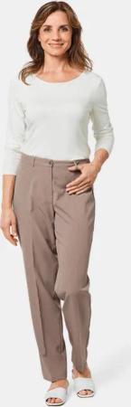 Hose mit Gürtelschlaufen in pflegeleichter Qualität - taupe - Gr. 275 von Goldner Fashion