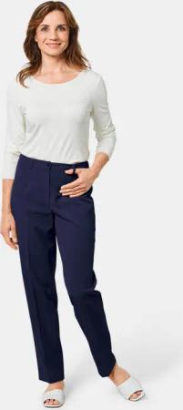 Hose mit Gürtelschlaufen in pflegeleichter Qualität - marine - Gr. 42 von Goldner Fashion