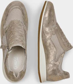 Slipper mit komfortablem Reißverschluss - beige / metallic - Gr. 41,5 von Goldner Fashion