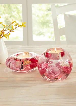 Teelichthalter Kugel - pink - Gr. Einheitsgröße von Goldner Fashion