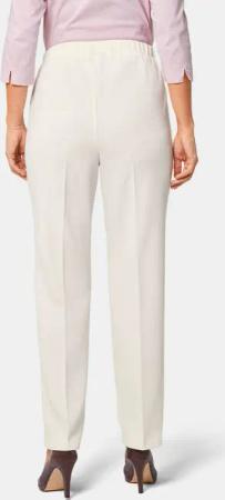 Bequeme Rippenhose CARLA - cremeweiß - Gr. 40 von Goldner Fashion