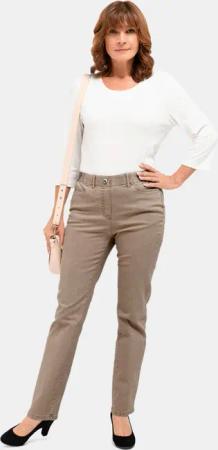 Jeansschlupfhose - beige - Gr. 52 von Goldner Fashion