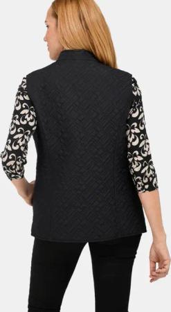 Leicht wattierte Steppweste - schwarz - Gr. 38 von Goldner Fashion