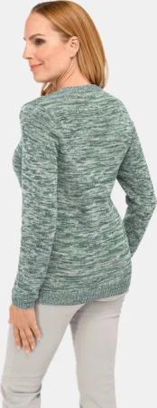 Pullover mit Glanzgarn - salbei / melange - Gr. 25 von Goldner Fashion