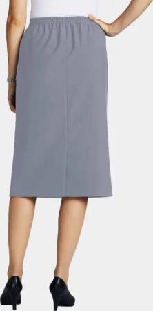 Knitterfreier Reiseschlupfrock - grau - Gr. 50 von Goldner Fashion