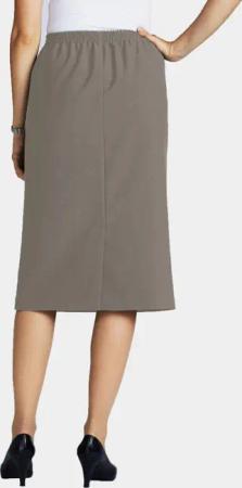 Knitterfreier Reiseschlupfrock - taupe - Gr. 54 von Goldner Fashion