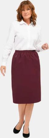 Knitterfreier Reiseschlupfrock - bordeaux - Gr. 20 von Goldner Fashion