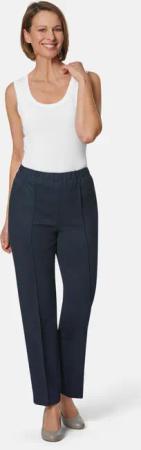 Bequeme Rippenhose CARLA - marine - Gr. 50 von Goldner Fashion