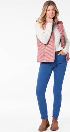 Figurschmeichelnde Weste mit leichter Wattierung - altrosé - Gr. 23 von Goldner Fashion