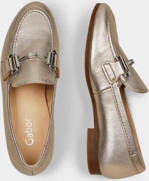 Slipper mit modischer Verzierung - goldfarben / metallic - Gr. 41 von Goldner Fashion