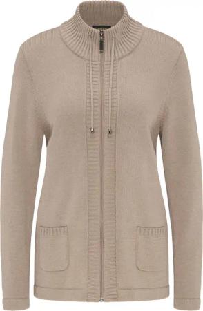 Sportliche Strickjacke - taupe - Gr. 38 von Goldner Fashion