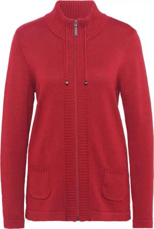 Sportliche Strickjacke - rot - Gr. 20 von Goldner Fashion