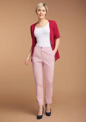 Streifenhose - rot - Gr. 48 von Goldner Fashion