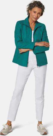 Pflegeleichte Lederimitatjacke - smaragd - Gr. 23 von Goldner Fashion