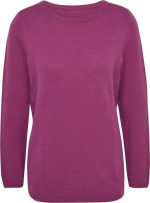 Kaschmirpullover mit U-Boot Ausschnitt - beere - Gr. 44 von Goldner Fashion