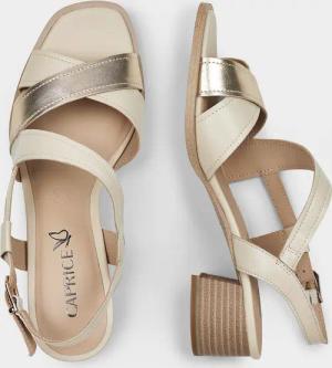 Sandaletten mit Absatzdämpfung - beige / goldfarben - Gr. 42 von Goldner Fashion