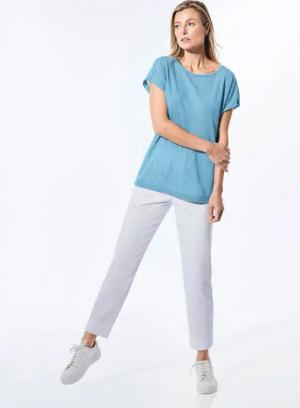 Shirt in Leinenoptik - hellblau - Gr. 19 von Goldner Fashion