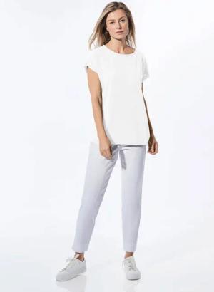 Shirt in Leinenoptik - weiß - Gr. 38 von Goldner Fashion