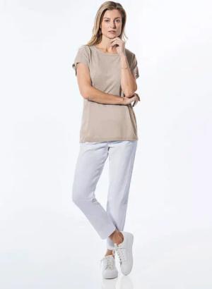 Shirt in Leinenoptik - beige - Gr. 42 von Goldner Fashion