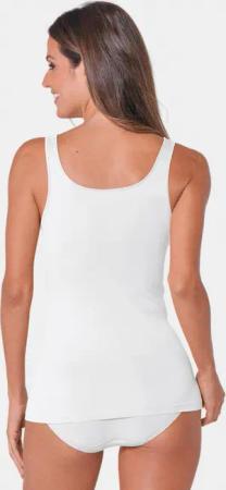 Glattes Achselhemd mit Satinrand - weiß - Gr. 50 von Goldner Fashion