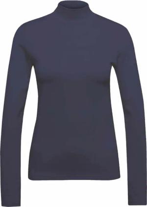Stehkragenshirt mit Langarm - marine - Gr. 46 von Goldner Fashion