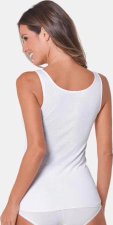 Achselhemd mit Stickereispitze im 2er-Pack - weiß - Gr. 44 von Goldner Fashion