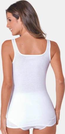 Baumwoll-Achselhemd mit Spitze - weiß - Gr. 52 von Goldner Fashion