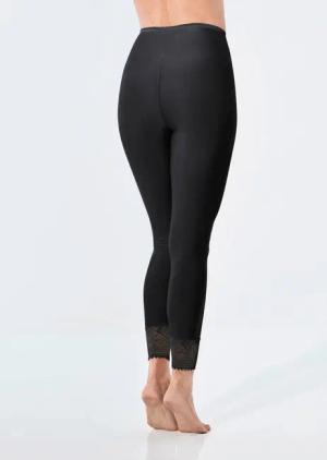 Leggings mit Spitze und Kühlfunktion - schwarz - Gr. 58 von Goldner Fashion