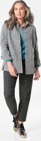 Hemdjacke mit Steg - grau - Gr. 25 von Goldner Fashion
