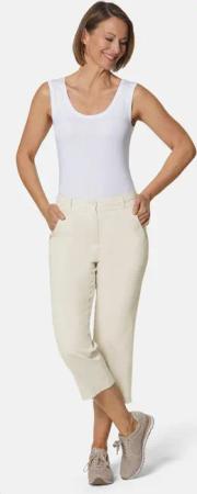 7/8-Baumwollhose - beige - Gr. 48 von Goldner Fashion