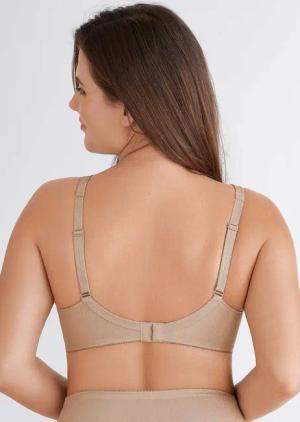 Eleganter Bügel-BH mit Spitze - haut - Gr. 85 D von Goldner Fashion