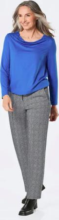Jerseyhose VERA mit Jacquard-Muster - schwarz / weiß / gemustert - Gr. 24 von Goldner Fashion