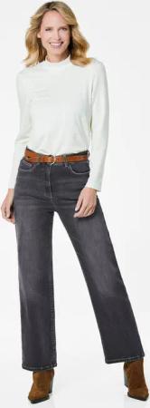 Weite Jeans VERA aus Stretch-Denim - grau - Gr. 44 von Goldner Fashion
