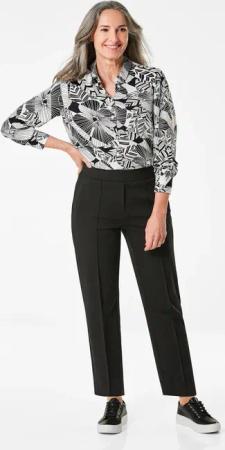 Jerseyhose CARLA mit leichtem Glanz - schwarz - Gr. 38 von Goldner Fashion