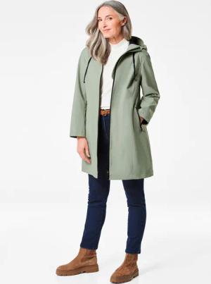 Wasserdichte Funktionsjacke mit Reflektoren - graugrün - Gr. 23 von Goldner Fashion