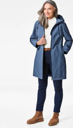 Wasserdichte Funktionsjacke mit Reflektoren - rauchblau - Gr. 19 von Goldner Fashion