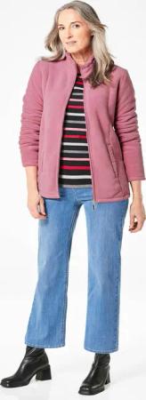Kuschelweiche Fleece-Jacke - altrosé - Gr. 46 von Goldner Fashion